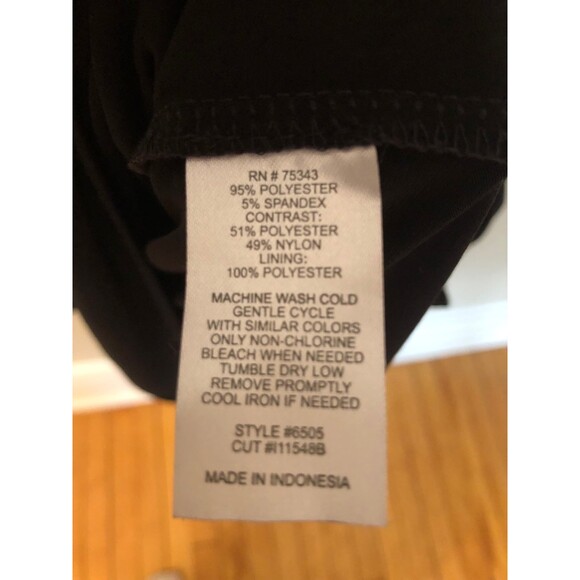 SAINT TROPEZ WEST Sz 8 BLACK PLEATED V NECK SLEEVELESS FORMAL PARTY DRESS - Picture 8 of 8